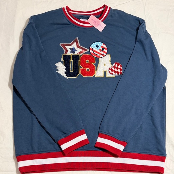 Simply Southern Tops - Simply Southern USA crewneck sweatshirt, NWT, Large